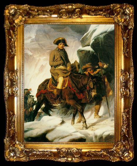 framed  Hippolyte Delaroche Bonaparte Crossing the Alps, ta009-2